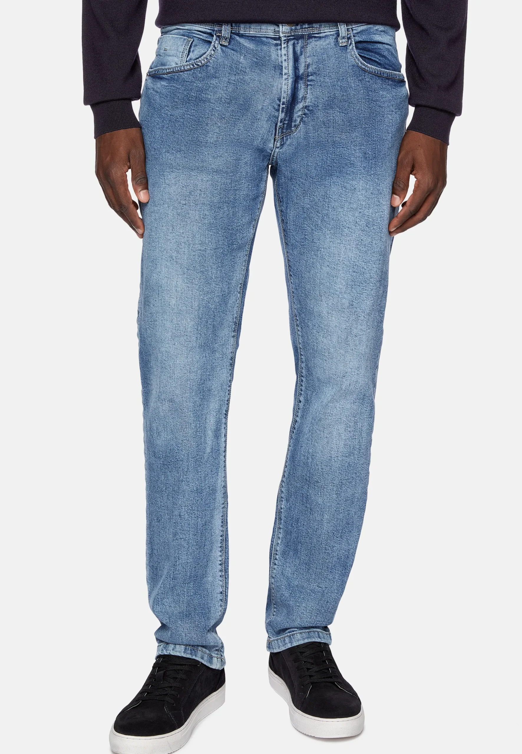 Jeans-Boggi Milano 5 Poches En Denim Clair