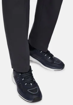 Sneakers-Boggi Milano Baskets Running En Tissu Technique bleu marine