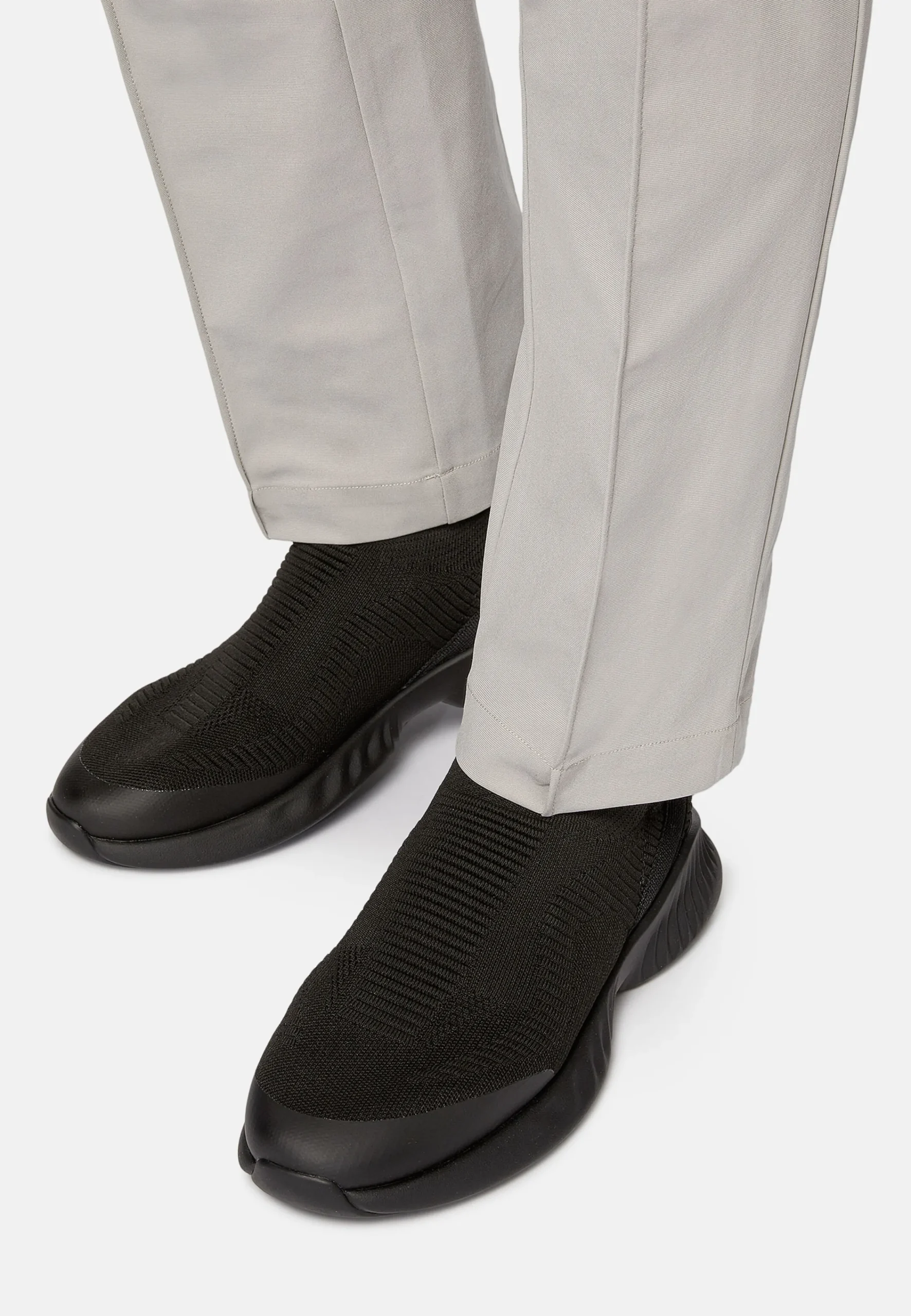 Sneakers-Boggi Milano Baskets Willow Noires En Fil Recyclé