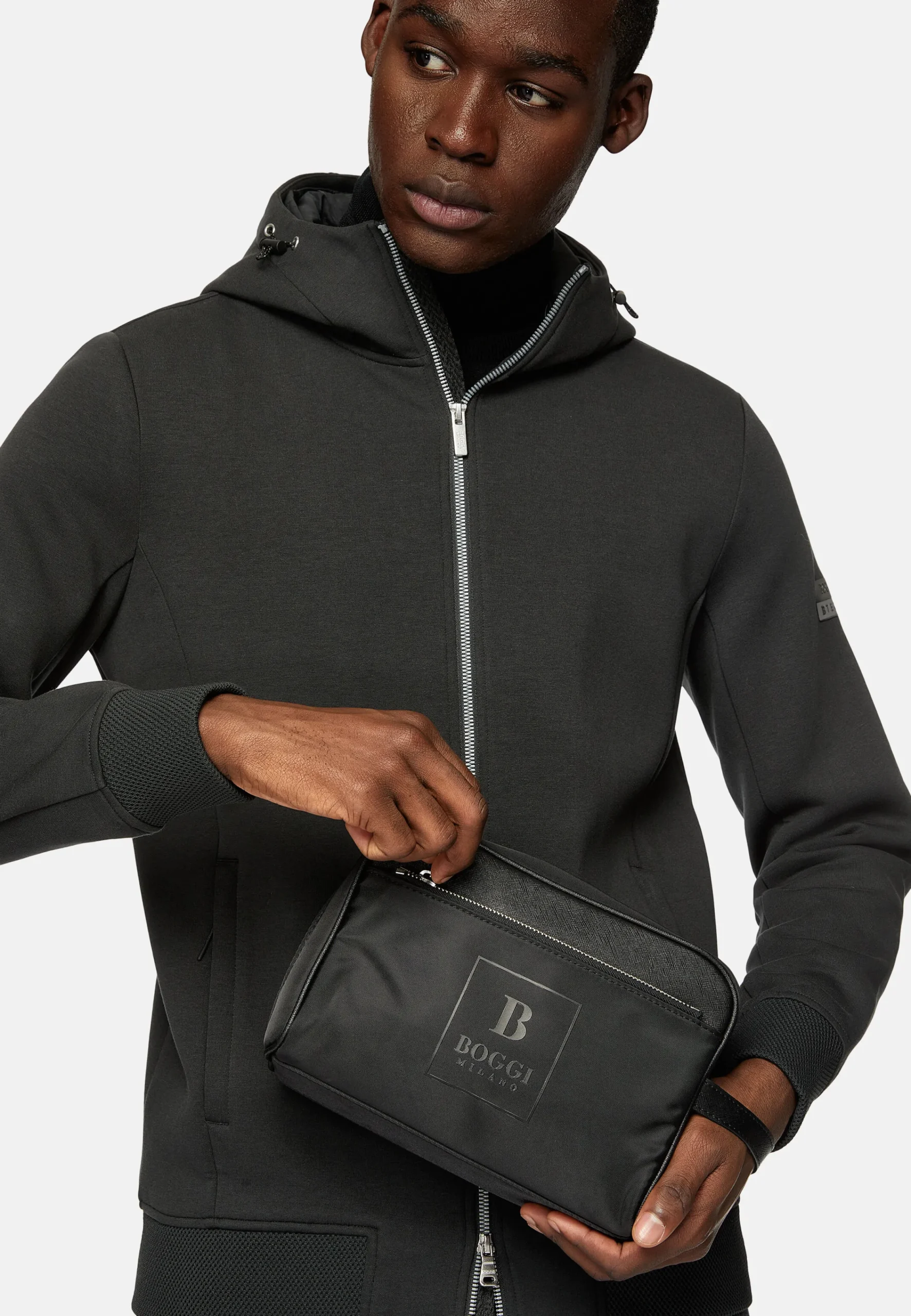 Petite Maroquinerie-Boggi Milano Beauty Case En Tissu Technique Noir