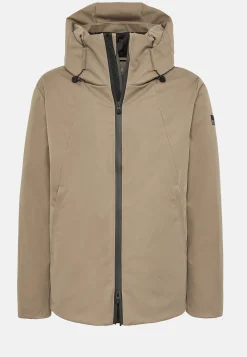 Blousons-Boggi Milano Blouson Block En Tissu Technique Rembourré Taupe