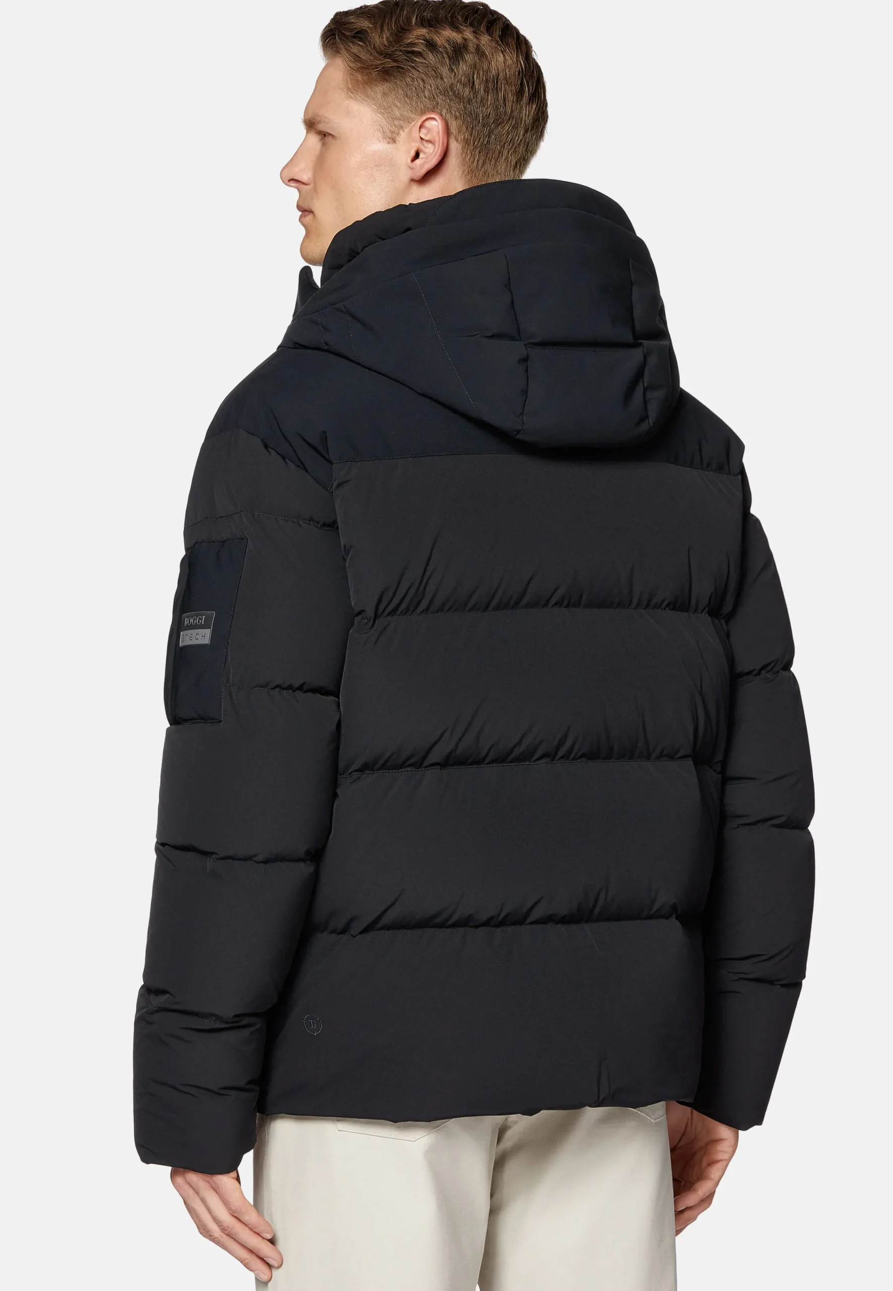 Blousons-Boggi Milano Bomber En Nylon Recyclé En Plume D'Oie BTech Noir