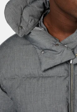 Blousons-Boggi Milano Bomber En Tissu Technique En Plume D'Oie Gris