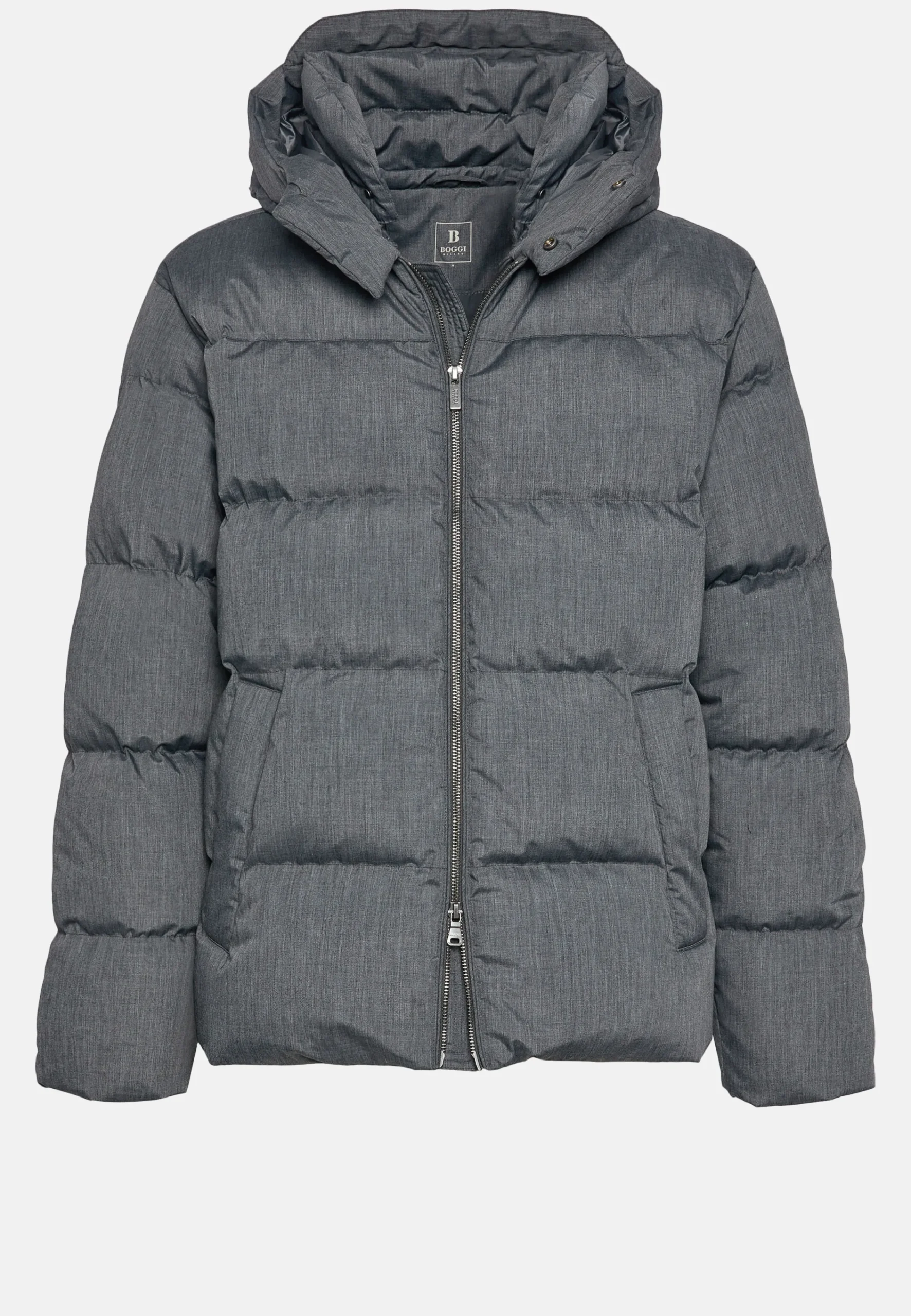 Blousons-Boggi Milano Bomber En Tissu Technique En Plume D'Oie Gris