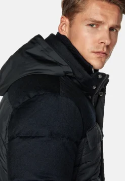 Blousons-Boggi Milano Bomber Flyn En Flanelle Et Tissu Tech En Plume