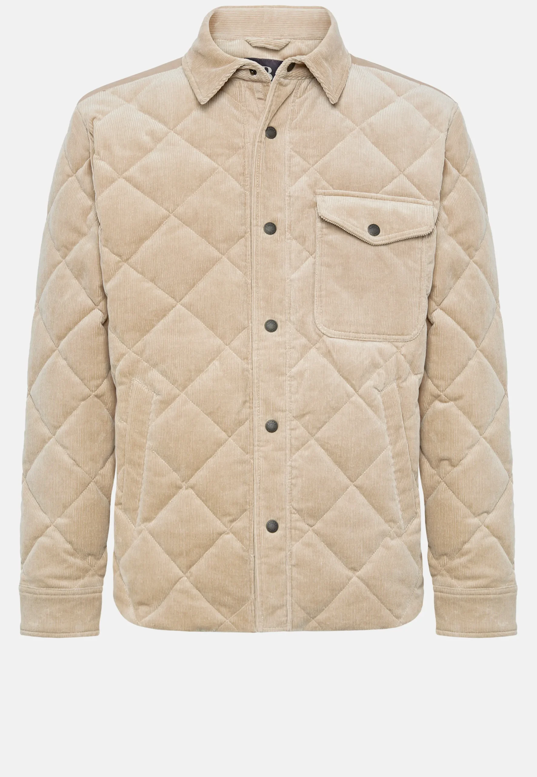 Blousons-Boggi Milano Bomber Rembourré En Velours De Coton Beige