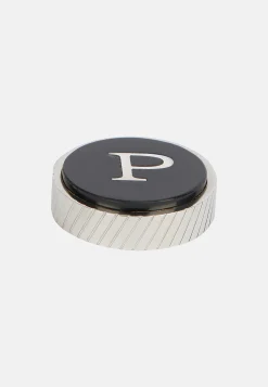 Boutons De Manchette-Boggi Milano Boutons De Manchette Ronds Lettre P Noir