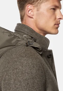 Manteaux-Boggi Milano Caban En Laine Taupe