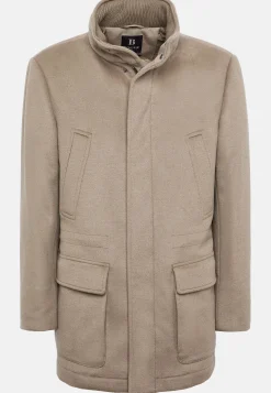 Blousons-Boggi Milano Car Coat Rembourré En Laine Et Cachemire