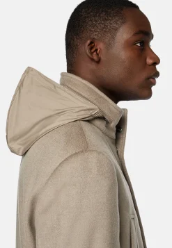 Blousons-Boggi Milano Car Coat Rembourré En Laine Et Cachemire