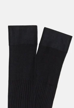 Chaussettes-Boggi Milano Chaussettes À Côtes En Coton Bleu