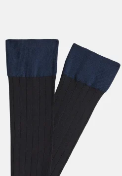 Chaussettes-Boggi Milano Chaussettes À Côtes En Fil Performance charbon