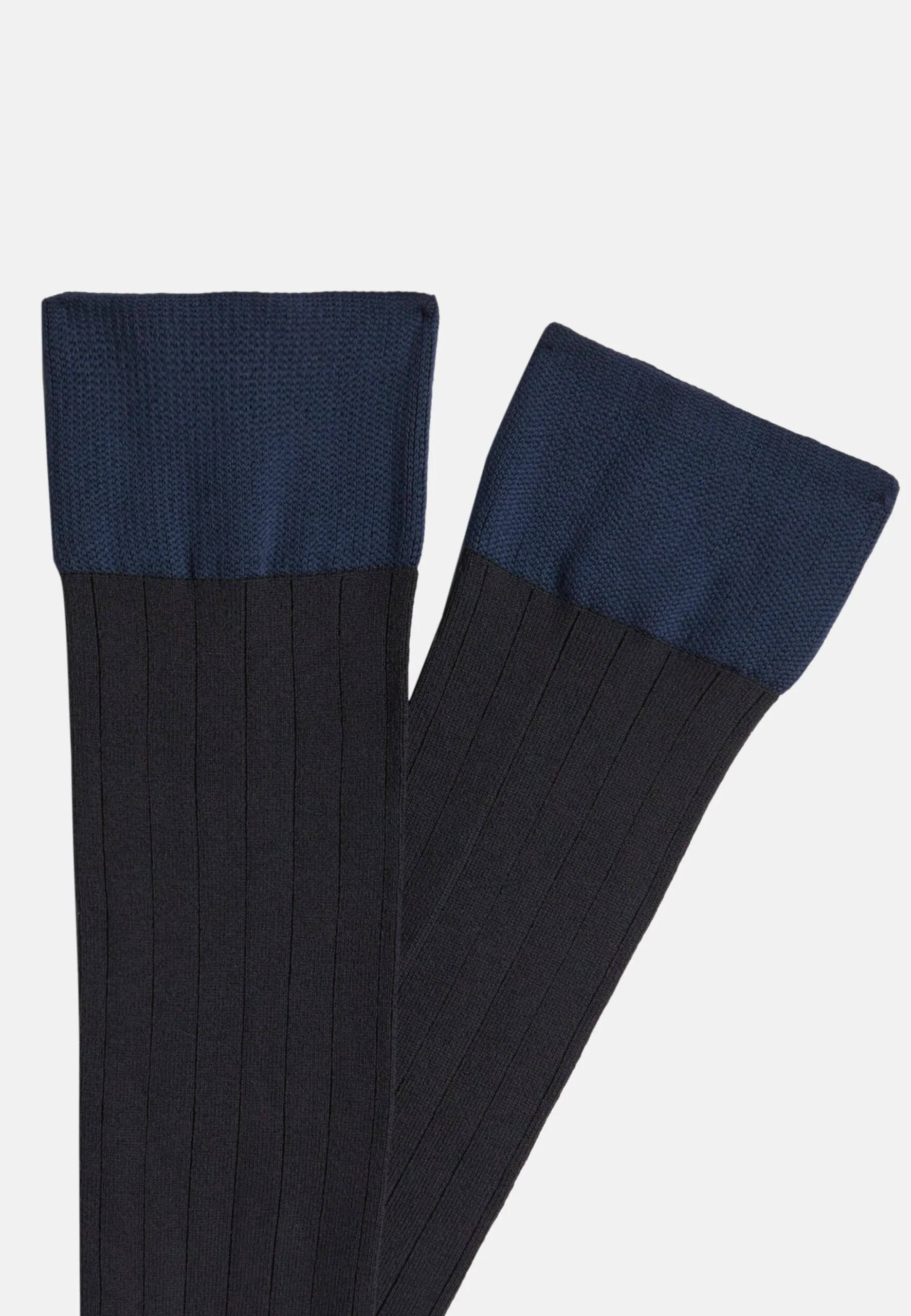 Chaussettes-Boggi Milano Chaussettes À Côtes En Fil Performance charbon