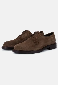 Classiques-Boggi Milano Chaussures Modèle Derby En Daim Marron