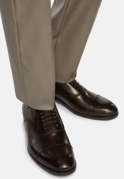 Classiques-Boggi Milano Chaussures Modèle Oxford En Cuir Marron