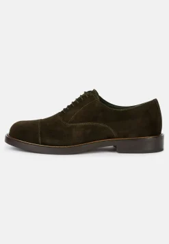 Classiques-Boggi Milano Chaussures Modèle Oxford En Daim Marron
