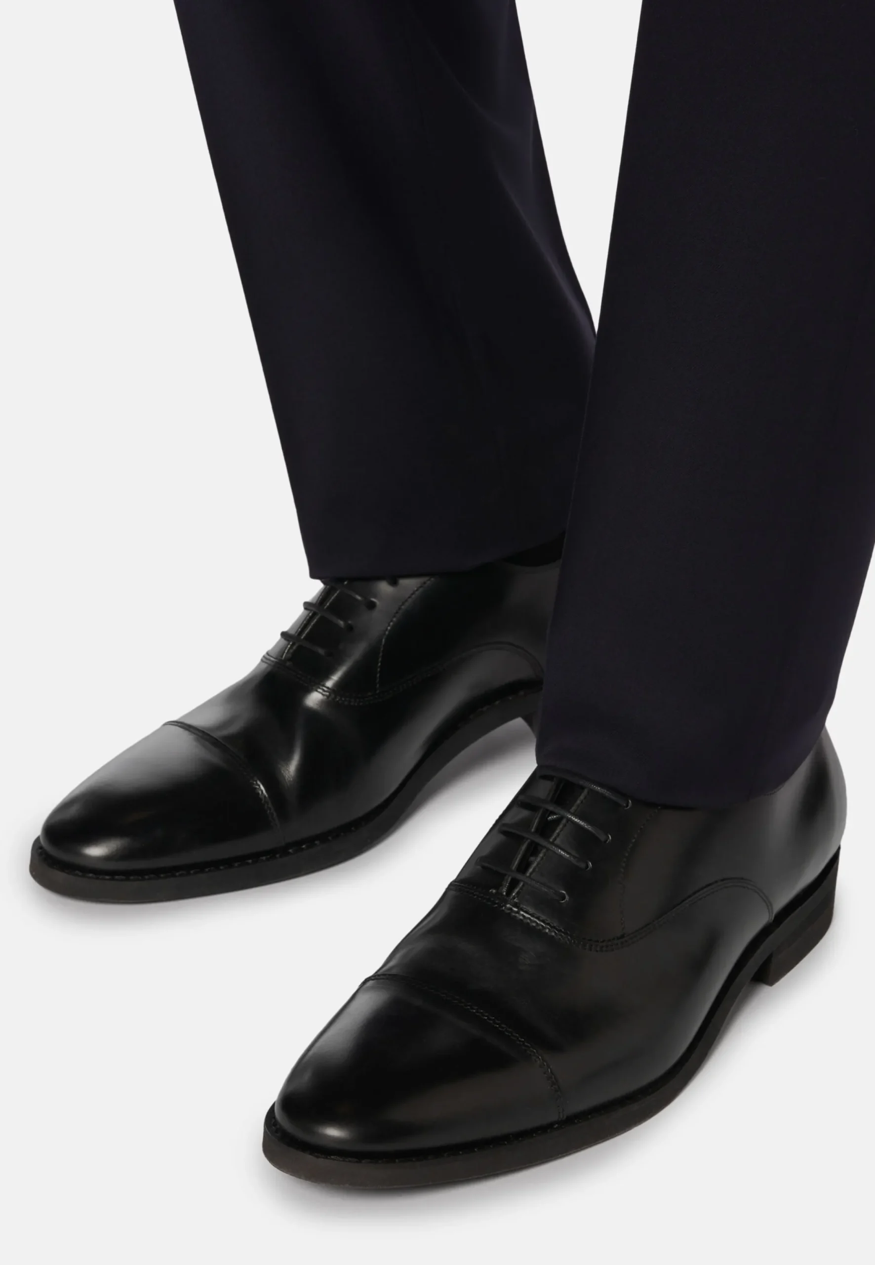Classiques-Boggi Milano Chaussures Oxford En Cuir Noir