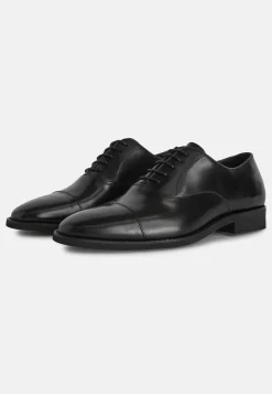 Classiques-Boggi Milano Chaussures Oxford En Cuir Noir