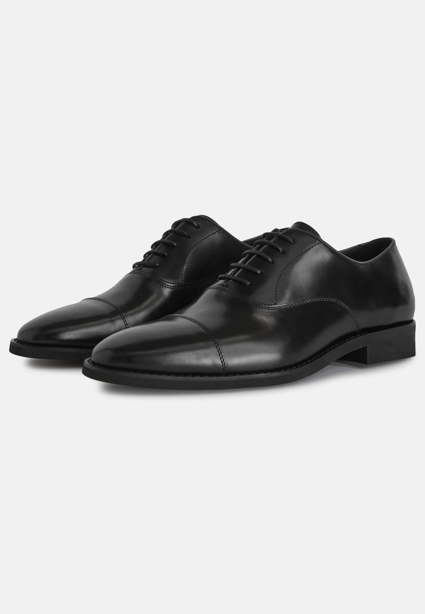 Classiques-Boggi Milano Chaussures Oxford En Cuir Noir