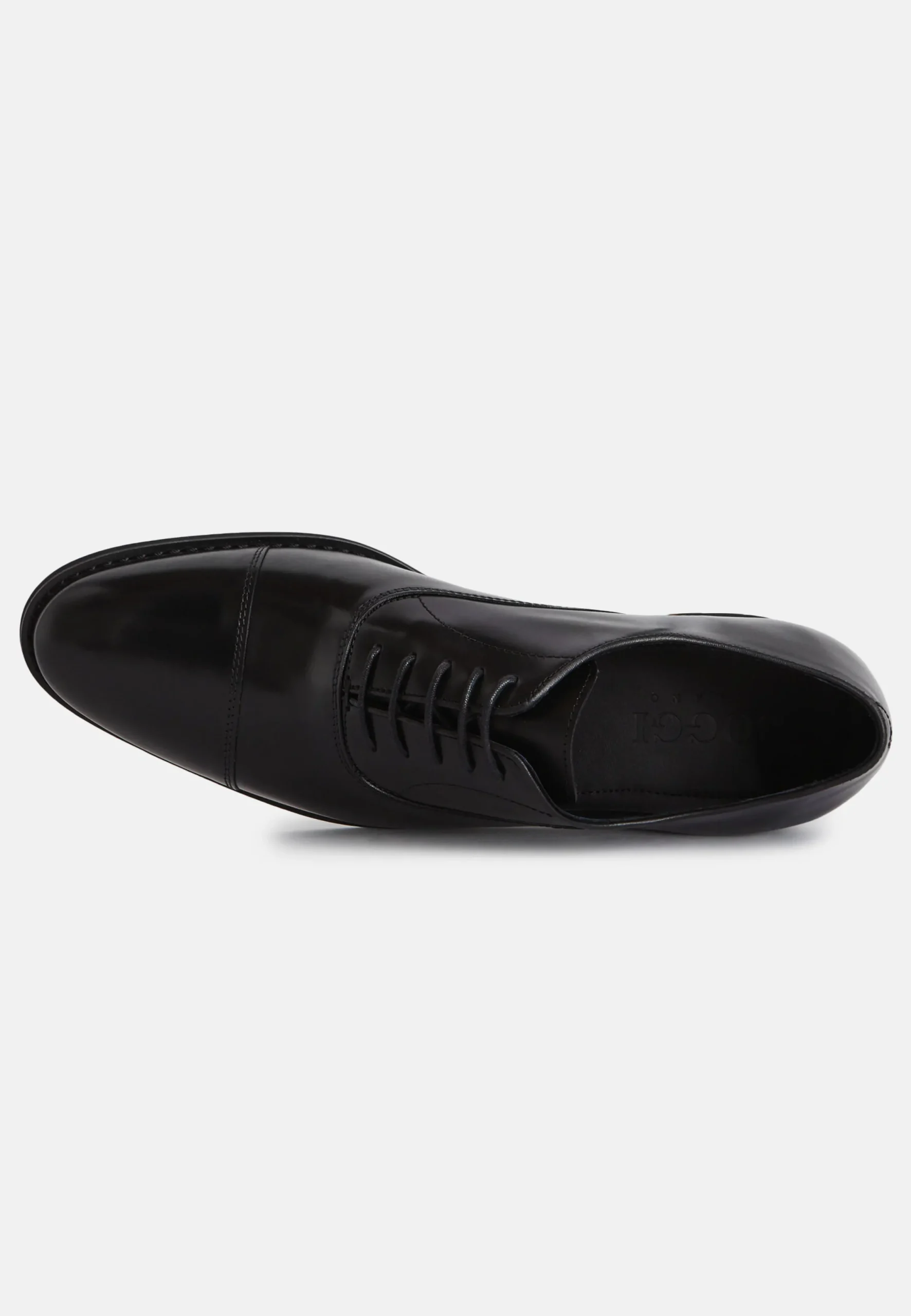 Classiques-Boggi Milano Chaussures Oxford En Cuir Noir