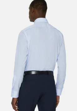 Chemises Habillées-Boggi Milano Chemise À Rayures En Coton Regular Fit Bleu clair