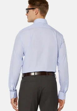 Chemises Habillées-Boggi Milano Chemise À Rayures En Coton Regular Fit Bleu clair