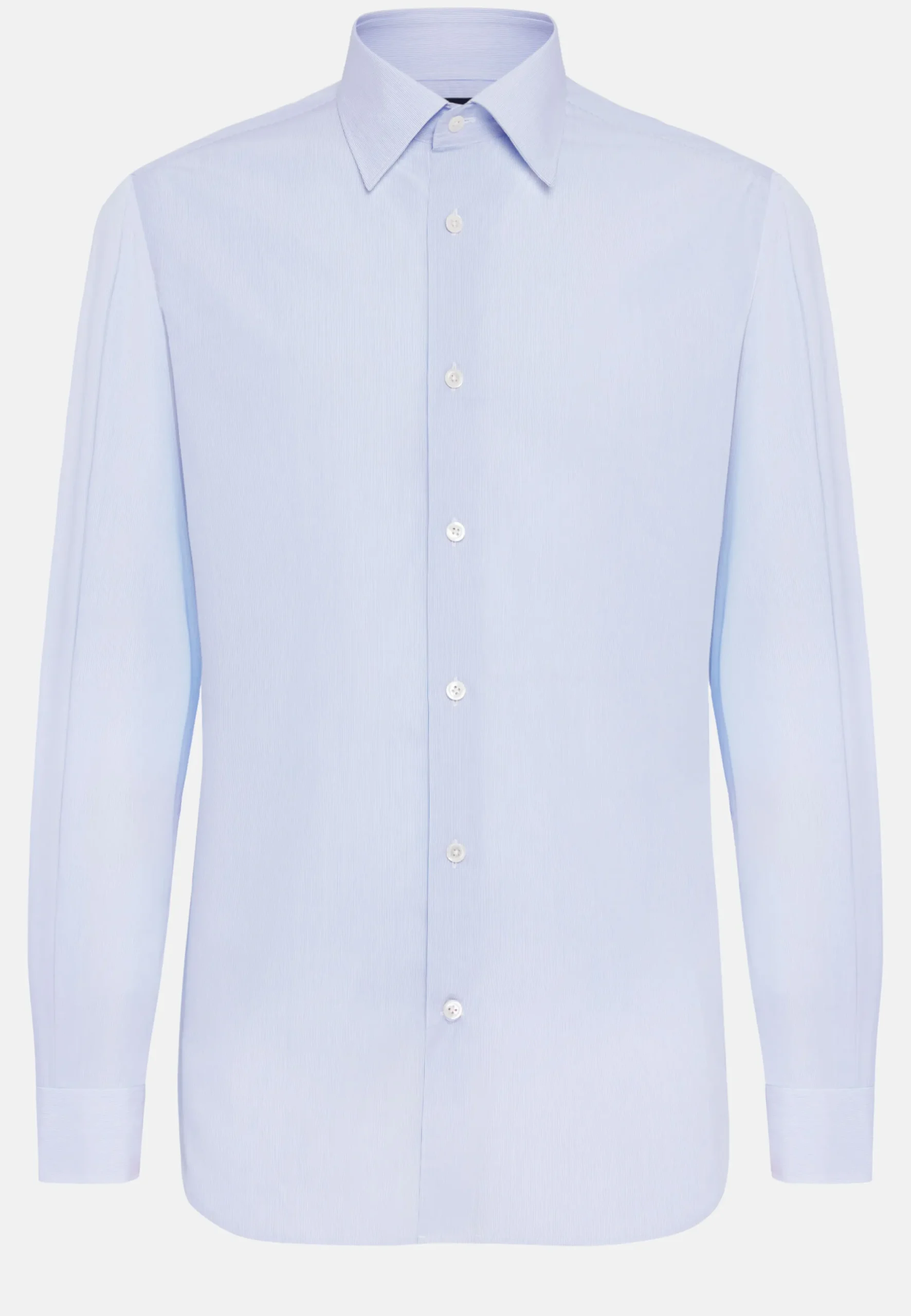 Chemises Habillées-Boggi Milano Chemise À Rayures En Coton Regular Fit Bleu clair