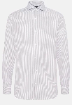 Chemises Habillées-Boggi Milano Chemise À Rayures En Sergé De Coton Slim Fit