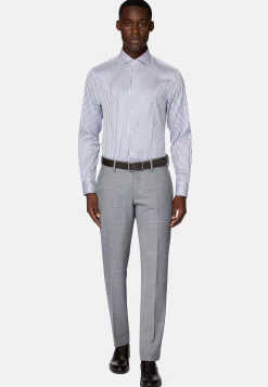 Chemises Habillées-Boggi Milano Chemise À Rayures En Sergé De Coton Slim Fit