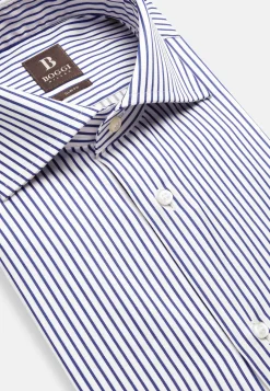 Chemises Habillées-Boggi Milano Chemise À Rayures En Sergé De Coton Slim Fit