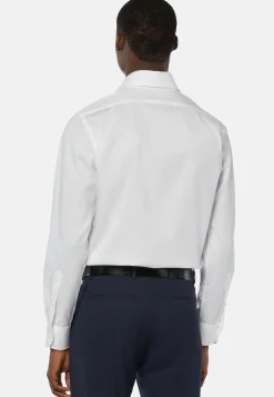 Chemises Habillées-Boggi Milano Chemise he En Coton Pinpoint Regular Fit Blanc