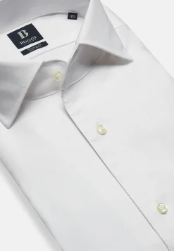 Chemises Habillées-Boggi Milano Chemise he En Coton Pinpoint Regular Fit Blanc