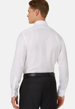 Chemises Habillées-Boggi Milano Chemise Blanche En Coton Dobby Regular Fit