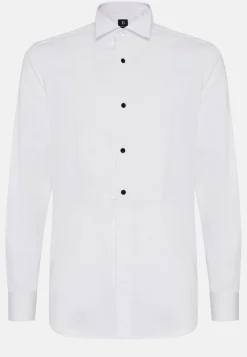 Chemises Habillées-Boggi Milano Chemise he En Coton Coupe Slim blanc