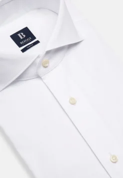 Chemises Habillées-Boggi Milano Chemise he En Coton Nylon Extensible Slim Blanc