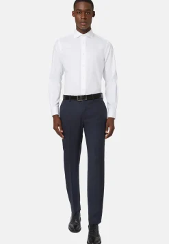 Chemises Habillées-Boggi Milano Chemise Blanche En Sergé De Coton Slim Fit