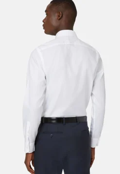 Chemises Habillées-Boggi Milano Chemise Blanche En Sergé De Coton Slim Fit