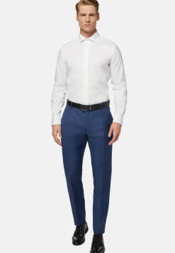 Chemises Habillées-Boggi Milano Chemise Blanche Pin Point En Coton Regular Fit