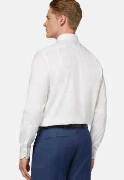 Chemises Habillées-Boggi Milano Chemise Blanche Pin Point En Coton Regular Fit