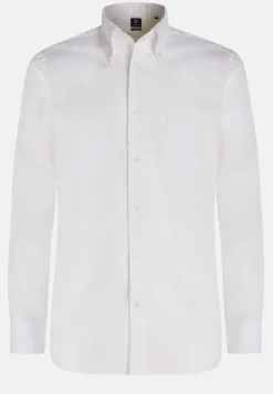 Chemises Habillées-Boggi Milano Chemise Blanche Pin Point En Coton Regular Fit