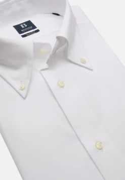 Chemises Habillées-Boggi Milano Chemise Blanche Pin Point En Coton Regular Fit