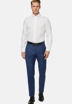 Chemises Habillées-Boggi Milano Chemise Blanche Pin Point En Coton Slim Fit