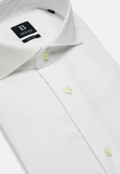Chemises Habillées-Boggi Milano Chemise Blanche Pin Point En Coton Regular Fit
