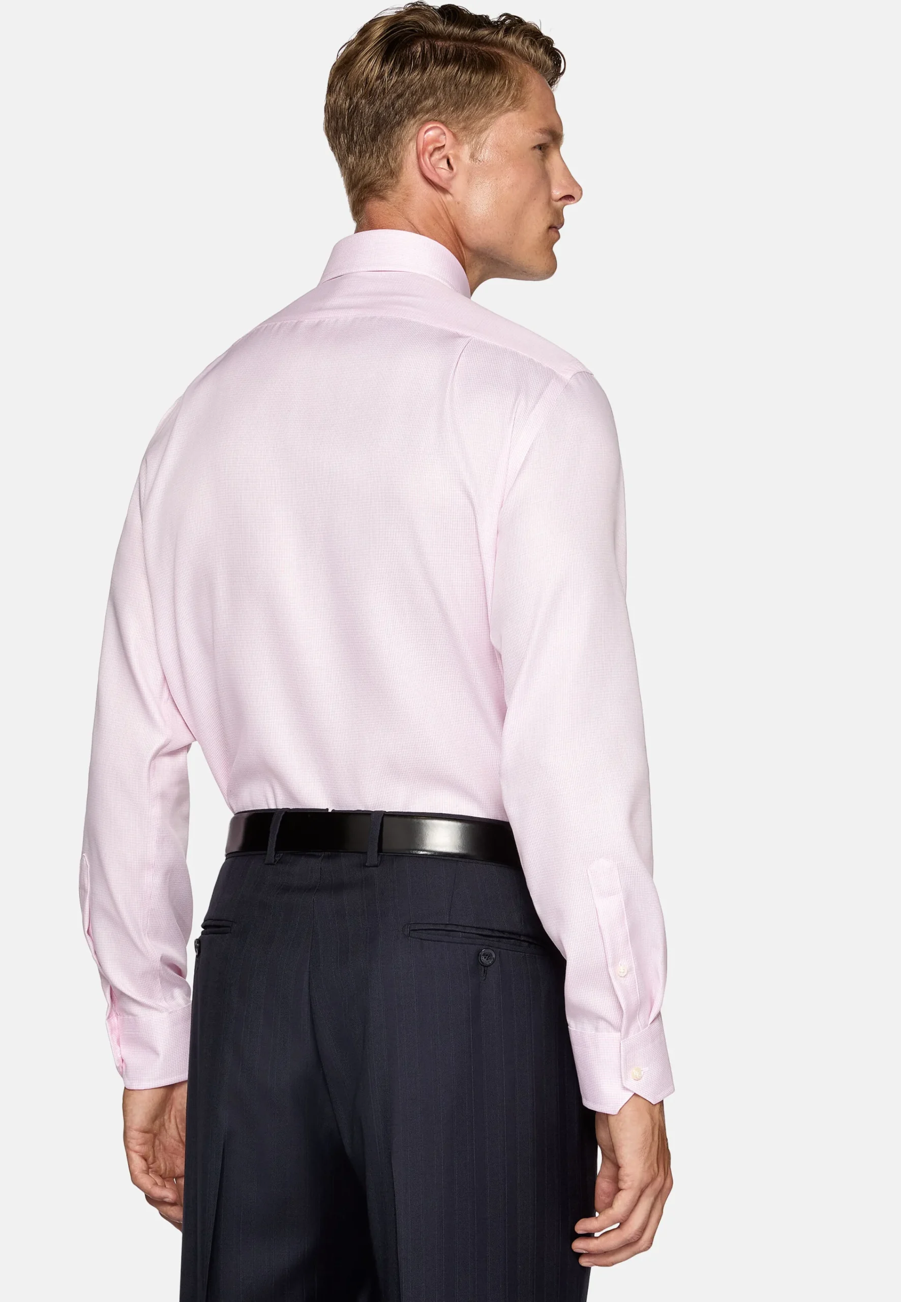 Chemises Habillées-Boggi Milano Chemise En Coton Dobby Regular Fit Rose