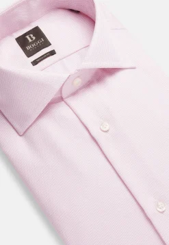 Chemises Habillées-Boggi Milano Chemise En Coton Dobby Regular Fit Rose