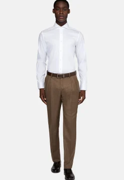 Chemises Habillées-Boggi Milano Chemise En Coton Nylon Extensible Slim Fit Blanc