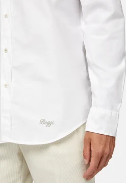 Chemises Décontractée-Boggi Milano Chemise En Coton Oxford Bio Coupe Droite