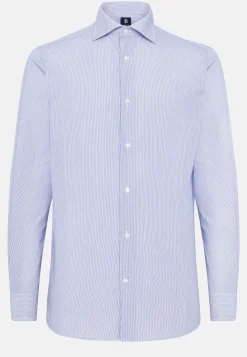 Chemises Habillées-Boggi Milano Chemise En Coton Pinpoint Regular Fit Bleu