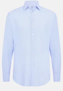 Chemises Décontractée-Boggi Milano Chemise En Nylon Extensible Slim Fit Bleu clair