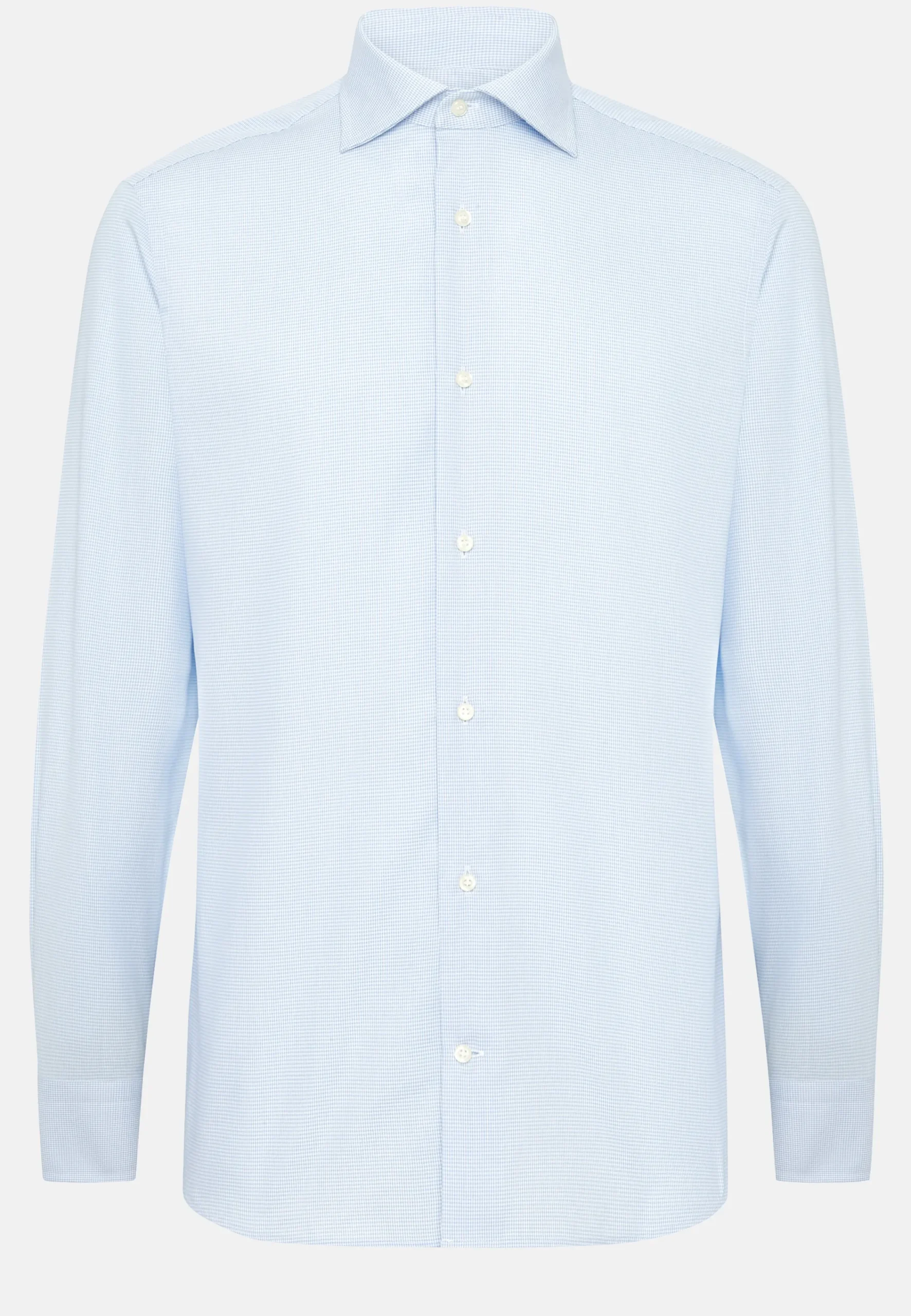 Chemises Habillées-Boggi Milano Chemise En Sergé De Coton Slim Fit Bleu clair